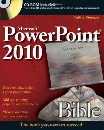 PowerPoint 2010 Bible By:Wempen, Faithe Eur:43,89 Ден1:2199