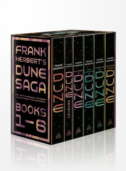 Frank Herbert's Dune Saga 6-Book Boxed Set : Dune, Dune Messiah, Children of Dune, God Emperor of Dune, Heretics of Dune, and Chapterhouse: Dune By:Herbert, Frank Eur:14.62 Ден1:6299