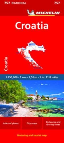 Croatia - Michelin National Map 757 By:Michelin Eur:4,88 Ден2:499